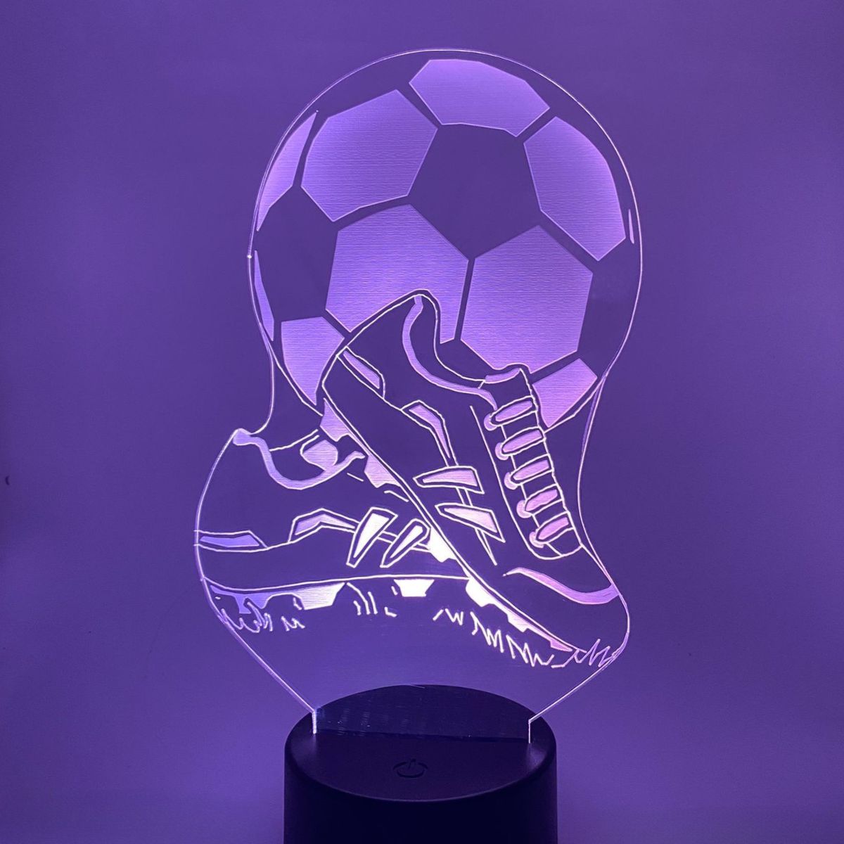 3D LED LAMP - VOETBAL MET SCHOENEN