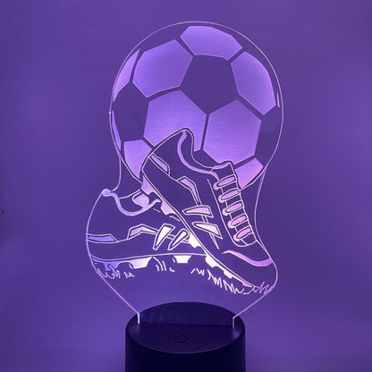 3D voetbalschoen lamp lijntekening stijl