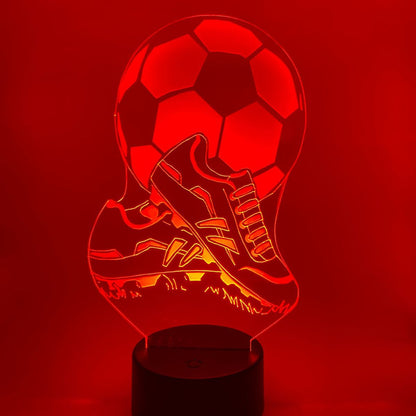 Lamp voetbalschoen 3D gepersonaliseerd cadeau