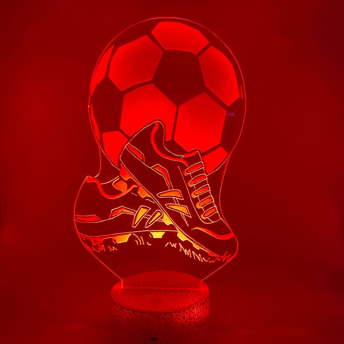 3D LED LAMP - VOETBAL MET SCHOENEN