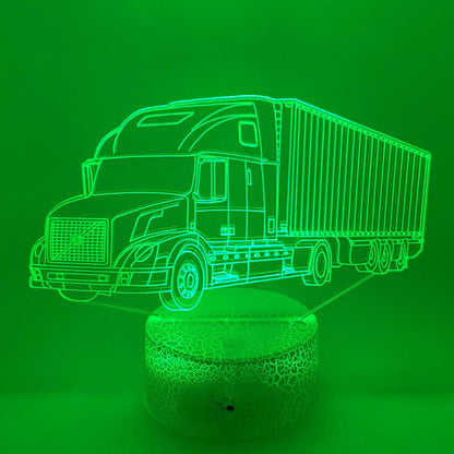3D LED-lamp vrachtwagen – perfect als cadeau voor truckfans