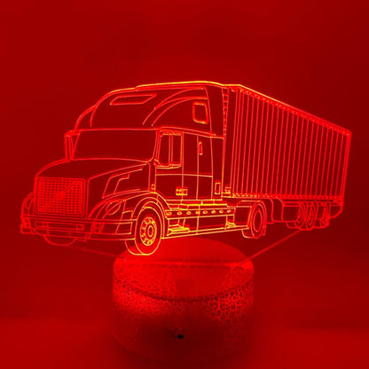 Vrachtwagen lamp 3D hart – origineel cadeau voor mannen