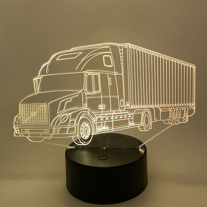3D LED lamp vrachtwagen lijntekening