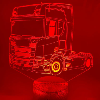 3D LED lamp hart vrachtwagen – verschillende voetopties beschikbaar