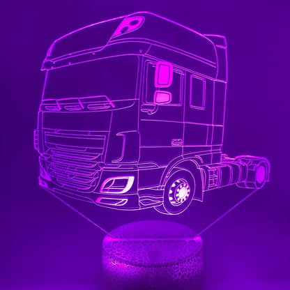 Cadeau-idee 3D LED lamp vrachtwagen – leuk voor truckliefhebbers