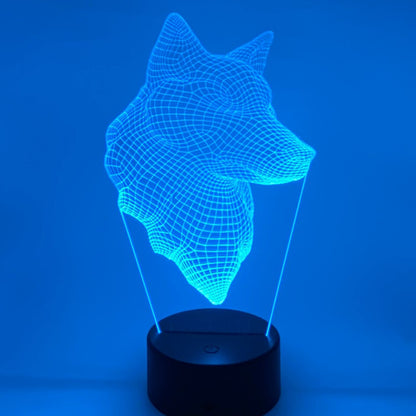 Wolf lijntekening LED lamp