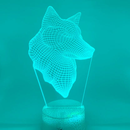 RGB 3D wolf lamp – kleurrijk instelbare LED lamp