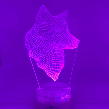 3D wolf lamp – ideaal als decoratie of cadeau