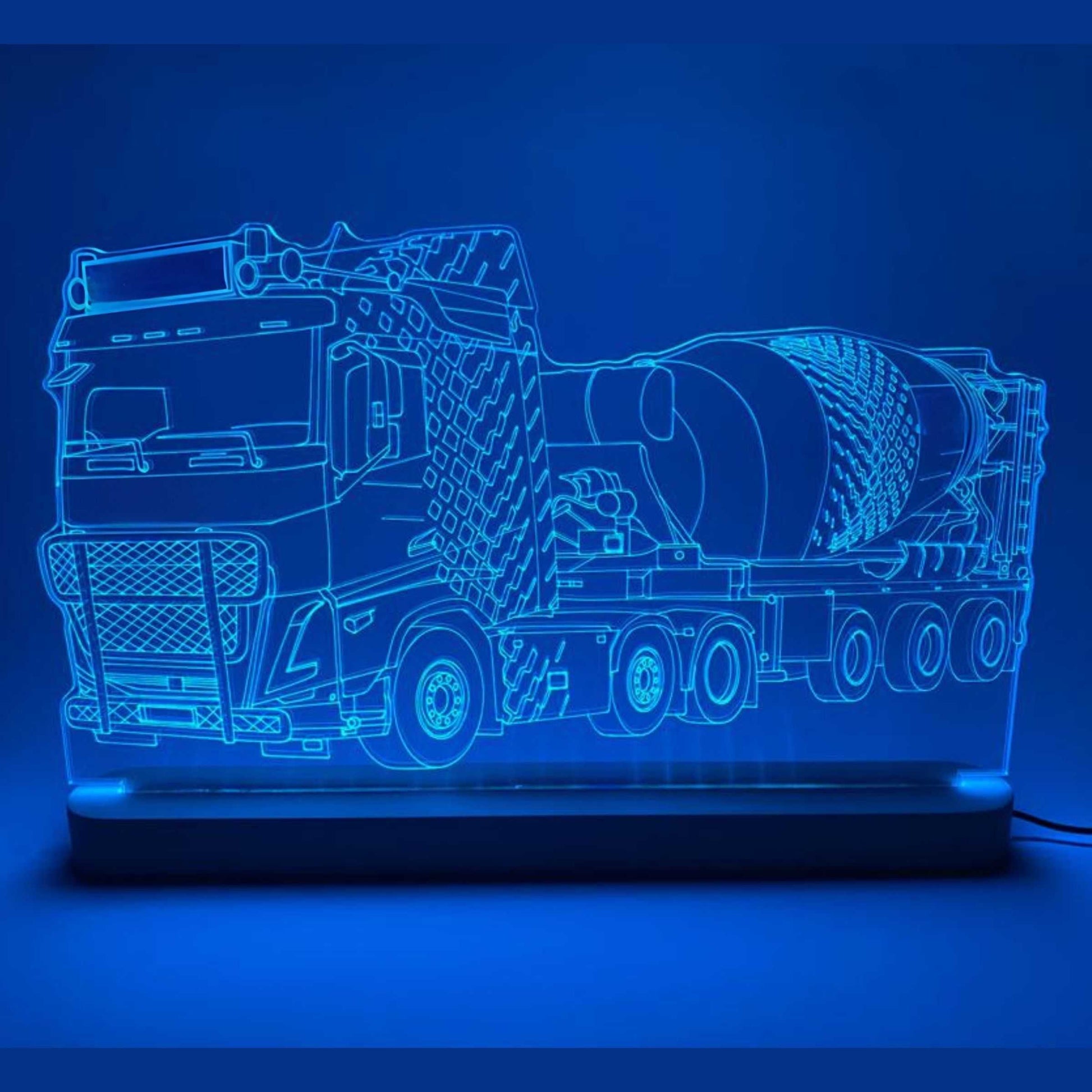 3D Led Lamp - Betonwagen