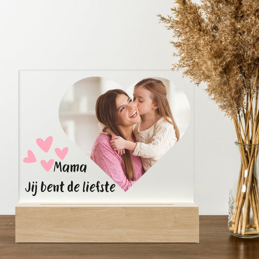 Mama jij bent de liefste - 3D Led Lamp