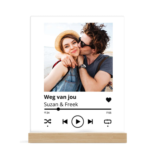 Muziek bordje - gepersonaliseerd met foto en tekst